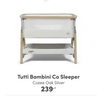 Baby & Tiener Tutti bambini co sleeper cozee oak silver aanbieding