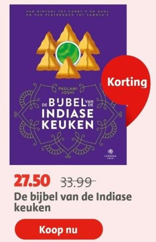 Bruna De bijbel van de indiase keuken aanbieding