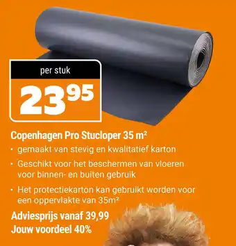 De voordeelmarkt Copenhagen pro stucloper 35 m² aanbieding