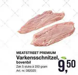 Bidfood Meatstreet Premium Varkensschnitzel, Bovenbil 250g aanbieding