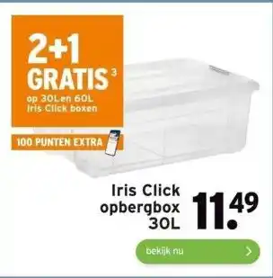 GAMMA Iris click opbergbox 30l aanbieding