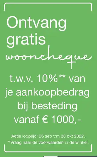 IN.HOUSE Bij besteding vanaf € 1000,- aanbieding