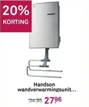 Karwei Handson wandverwarmingsunit badkamer 2000 watt met rek aanbieding