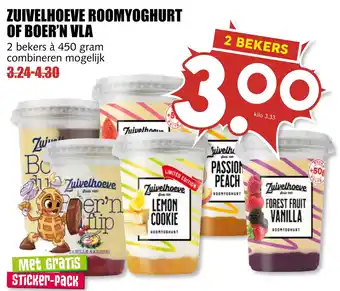 MCD Supermarkt Zuivelhoeve roomyoghurt of boer'n vla aanbieding