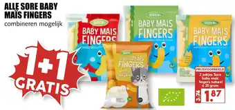 MCD Supermarkt Alle sore baby maïs fingers aanbieding