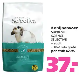 Ranzijn Konijnenvoer supreme science selective aanbieding