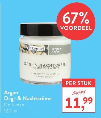 Holland & Barrett De Tuinen Argan Dag- & Nachtcreme 120ml aanbieding