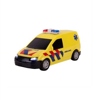 Top1Toys Rapid wheels radiografisch bestuurbare ambulance met licht aanbieding