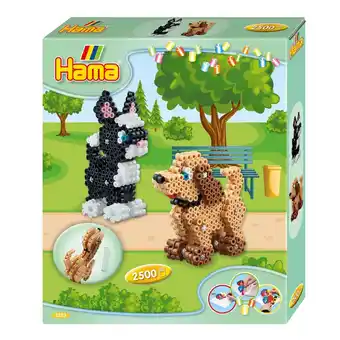 Top1Toys Hama strijkkralen honden gift box 2500 kralen aanbieding