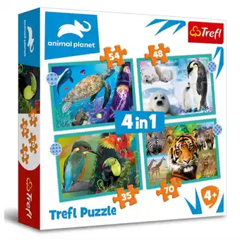 Top1Toys Puzzel 4 in 1 world of animals aanbieding