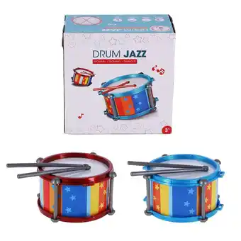 Top1Toys Trommel jazz drum 2 assorti aanbieding