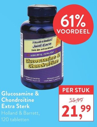 Holland & Barrett Holland & Barrett Glucosamine & Chondroїtine Extra Sterk 120tabs aanbieding