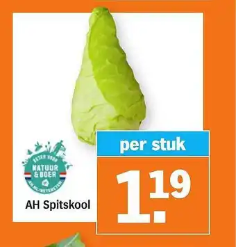 Albert Heijn Ah spitskool aanbieding