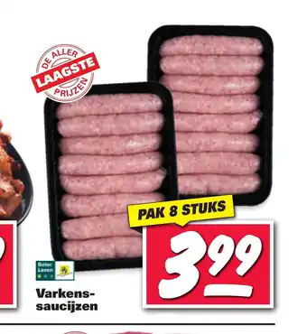 Nettorama Varkens-saucijzen 8 stuks aanbieding