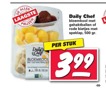 Nettorama Daily Chef bloemkool met gahaktballen of rode bietjes met speklap 500 gram aanbieding