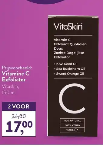 Holland & Barrett Vitaskin Vitamine C Exfoliator 2*150ml aanbieding