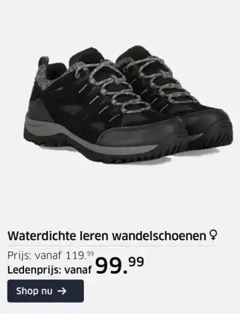 ANWB Waterdichte leren wandelschoenen aanbieding