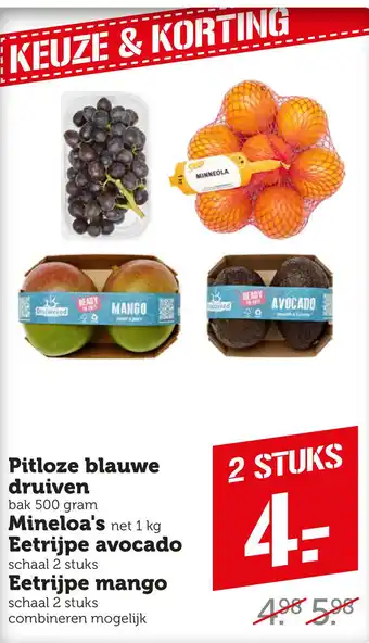 Coop Pitloze blauwe druiven aanbieding