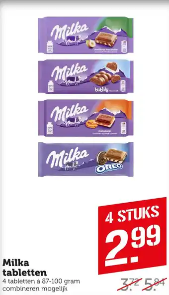 Coop Milka tabletten aanbieding