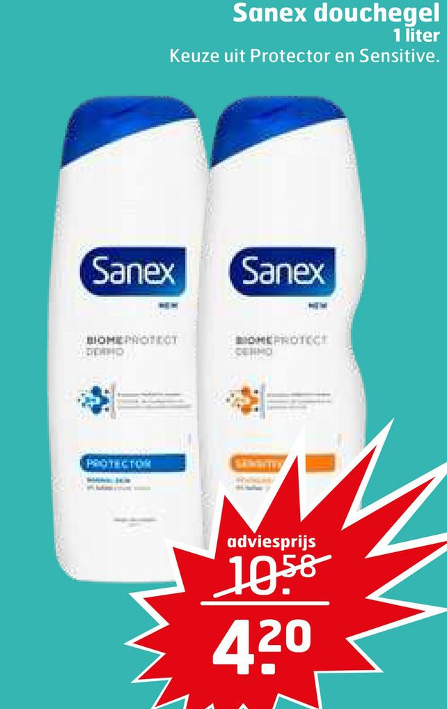 Sanex douchegel aanbieding bij Trekpleister