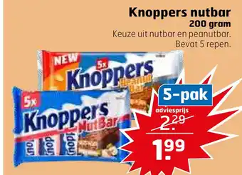 Trekpleister Knoppers nutbar 200 gram aanbieding