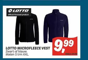 Dekamarkt Lotto microfleece vest aanbieding