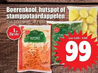 Dirk Boerenkool, hutspot of stamppotaardappelen aanbieding