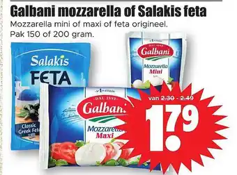 Dirk Galbani mozzarella of salakis feta aanbieding