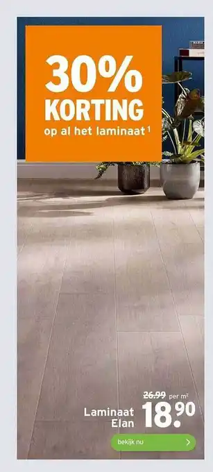 GAMMA Laminaat elan 30% korting aanbieding