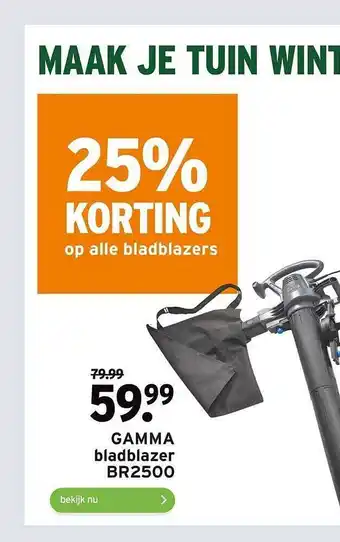 GAMMA Gamma bladblazer br2500 25% korting aanbieding