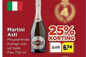 Vomar Voordeelmarkt Martini asti 25% korting aanbieding