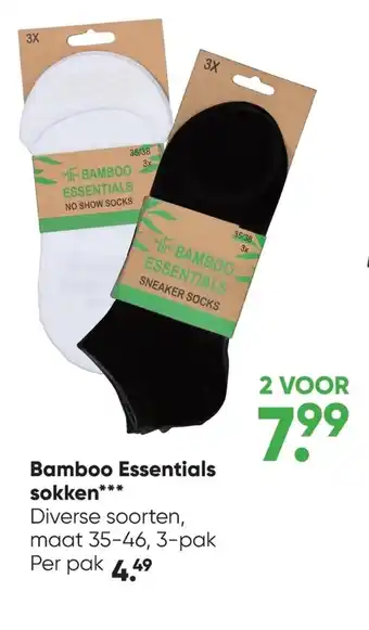 Big Bazar Bamboo Essentials sokken, maat 35-46, 3-pak Per Pak aanbieding