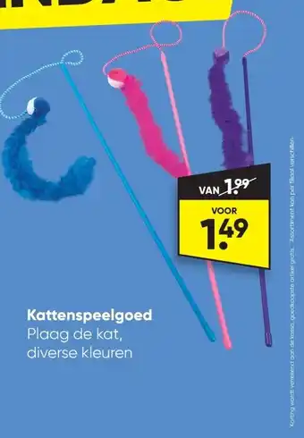 Big Bazar Kattenspeelgoed Plaag de kat, diverse kleuren aanbieding