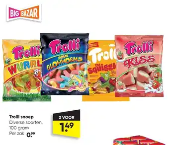 Big Bazar Trolli Snoep 100 gram 2 voor aanbieding