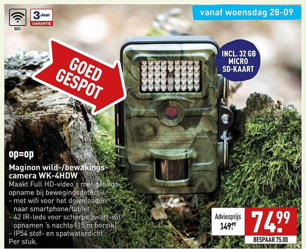 Maginon wildbewakingscamera wk4hdw aanbieding bij ALDI