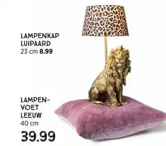 Xenos Lampenkap luipaard of lampenvoet leeuw aanbieding