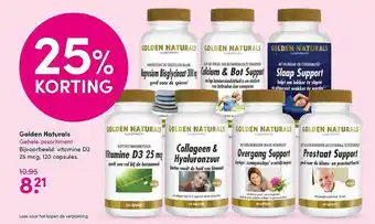 Drogisterij Visser Golden naturals 25% korting aanbieding