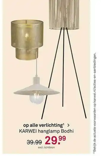 Karwei Op alle verlichting¹ > karwei hanglamp bodhi aanbieding