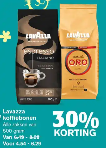 Hoogvliet Lavazza Koffiebonen 500g aanbieding