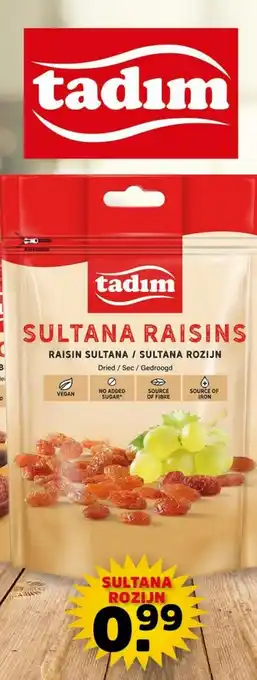 Sahan Supermarkten Tadim sultana rozijn aanbieding