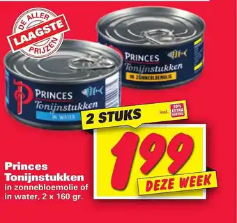 Nettorama Princes Tonijnstukken In Zonnebloemolie Of In Water aanbieding