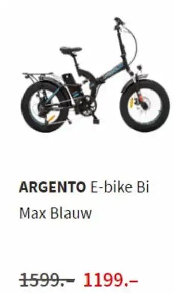 MediaMarkt Argento E-Bike Bi Max Blauw aanbieding