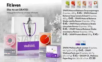 Oriflame Natural balance soup asparagus, natural balance soup tomato & basil, natural balance shake vanilla flavour, natural balance s aanbieding