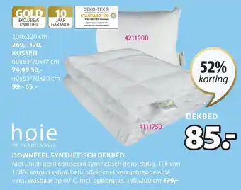 Jysk Hoie Downfeel Synthetisch Dekbed aanbieding