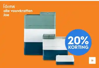 Blokker Forma vouwkrat joe, 20% korting aanbieding