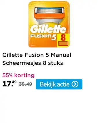 Plein.nl Gillette Fusion 5 Manual Scheermesjes  8 stuks aanbieding