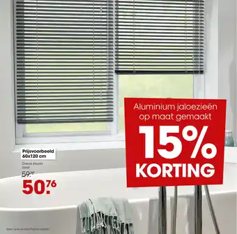 Kwantum Aluminium jaloezieën op maat gemaakt 60x120 cm aanbieding