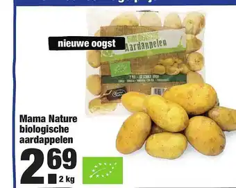 ALDI Mama nature biologische aardappelen 2 kg aanbieding