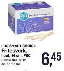 Bidfood Pro smart choice fritesvork, hout 14 Cm, FSC aanbieding