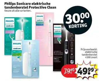 Kruidvat Philips sonicare elektrische tandenborstel protective clean 30.⁰⁰ Korting aanbieding